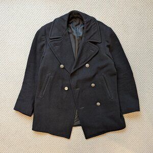 Vtg US Navy 100% Wool Peacoat 38R